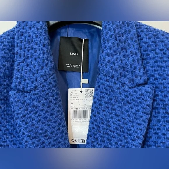 Blue Tweed Blazer NWT W Size Medium - Picture 9 of 12